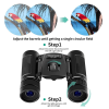 Binoculars 500x25 HD Telescope 5000M Long Range Folding Mini Telescope BAK4 Optics For Hunting Sports Outdoor Camping Travel